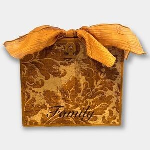 Antiqued Wooden Photo Picture Holder Display